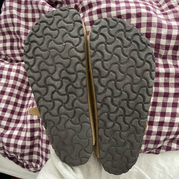 Birkenstock Bostons Tan Suede Mules - Picture 2 of 3